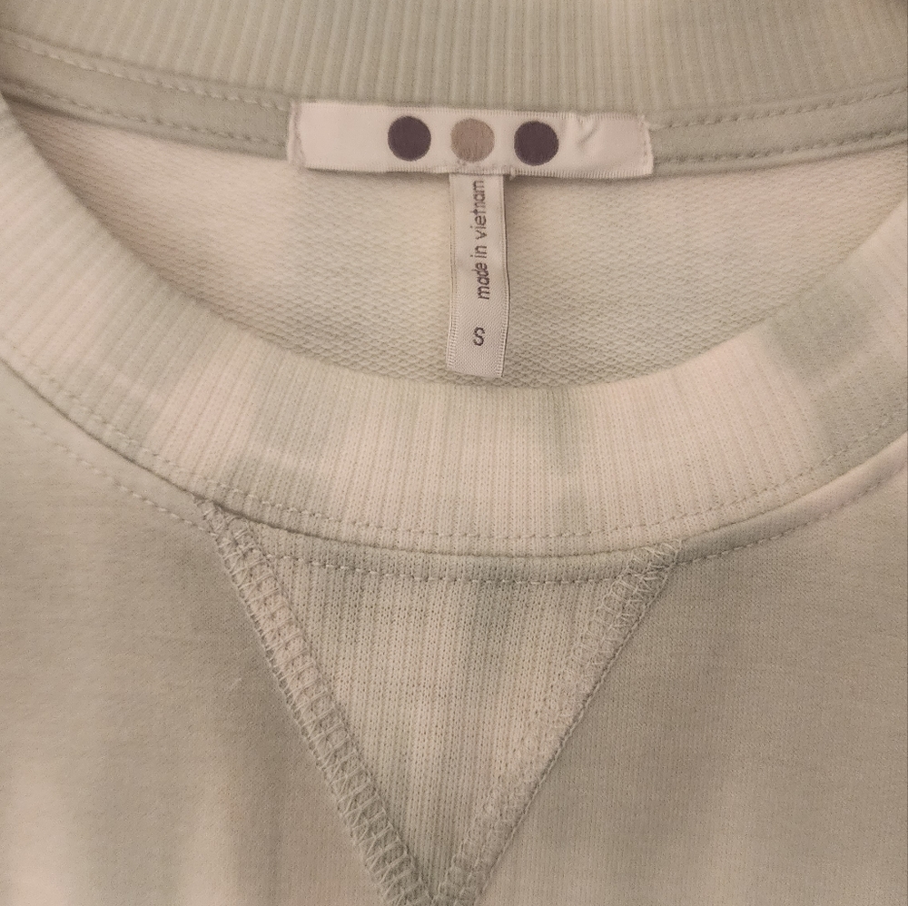 THREE Dots Women's French Terry TieDye Print pullover -Seafoam/Pristine - Picture 5 of 8
